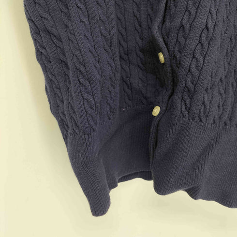 ポロラルフローレン POLO RALPH LAUREN クルーネック コットンリブカーディガン レディース XL(16)