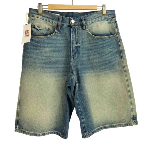 ザラ ZARA BAGGY FIT バギー フィット USED加工 デニム ショート パンツ メンズ EUR 40