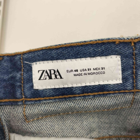 ザラ ZARA BAGGY FIT バギー フィット USED加工 デニム ショート パンツ メンズ EUR 40