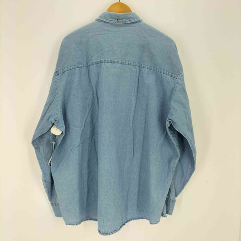 LAL ロゴ刺繍ワンポケット オーバーサイズデニムシャツ メンズ JPN:XXL
