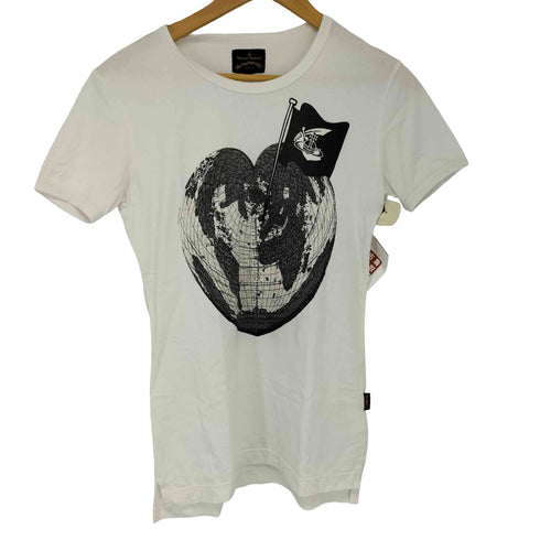 ヴィヴィアンウエストウッド アングロマニア Vivienne Westwood ANGLOMANIA パイレーツハート クルーネックTシャツ レディース import:S