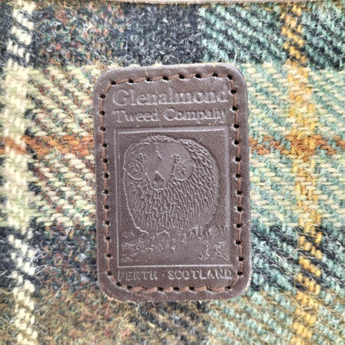 ハリスツイード Harris Tweed GLENALMOND チェック柄 レザーパッチ ウール ハンド バック レディース