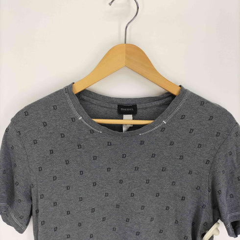 ディーゼル DIESEL クルーネック 総柄 S/S クルーネック Tシャツ メンズ import:M