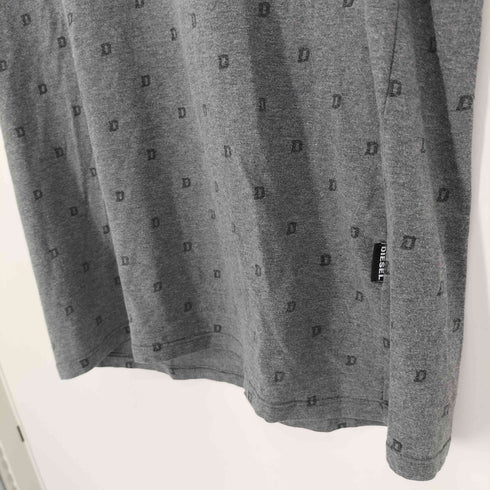 ディーゼル DIESEL クルーネック 総柄 S/S クルーネック Tシャツ メンズ import:M