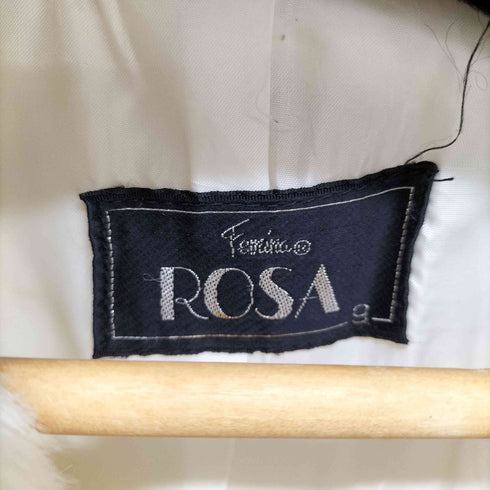 ROSA ショールカラー フェイクファーコート レディース