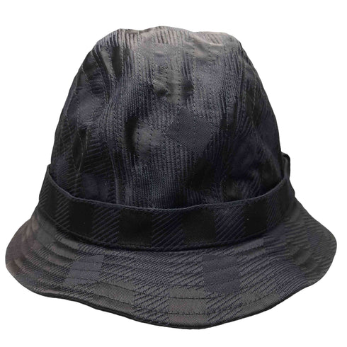 アクアスキュータム AQUASCUTUM 英国製 チェック柄 ロゴボタン バケット ハット レディース M