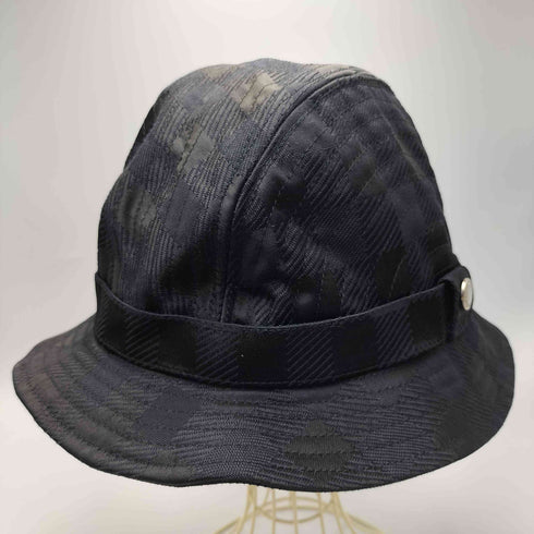 アクアスキュータム AQUASCUTUM 英国製 チェック柄 ロゴボタン バケット ハット レディース M