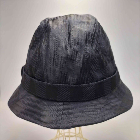 アクアスキュータム AQUASCUTUM 英国製 チェック柄 ロゴボタン バケット ハット レディース M