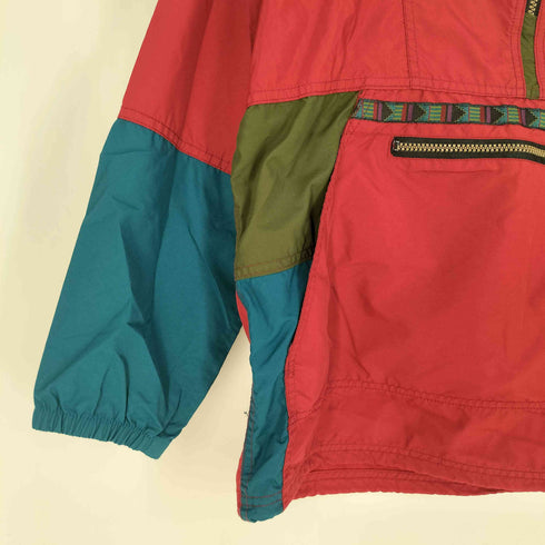 エルエルビーン L.L.Bean 80s USA製 裾ロゴ刺繍 マルチカラー アノラックパーカー レディース S Regular