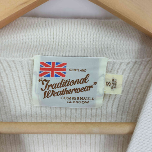 トラディショナルウェザーウェア Traditional Weatherwear リブ編み ウール カーディガン レディース import:S
