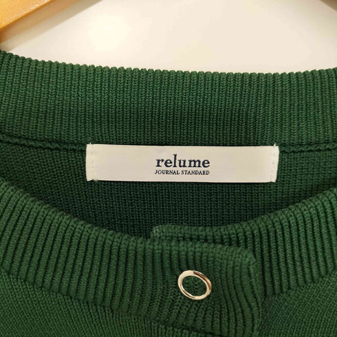 ジャーナルスタンダードレリューム JOURNAL STANDARD relume 22AW ウォッシャブルスポンジニットクルーネックカーディガン レディース JPN:2