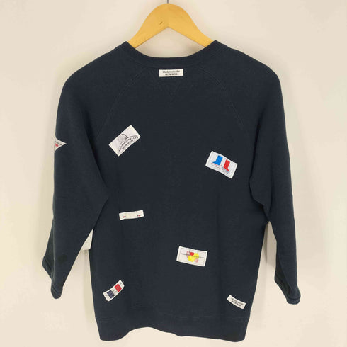 マドモアゼルノンノン mademoiselle NON NON ワッペンデザイン スウェット カーディガン レディース