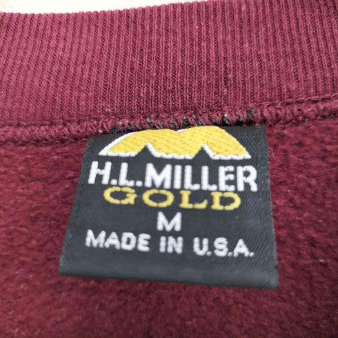 H.L.MILLER 90S USA製 MONTEREY BAY 刺繍 クルーネックスウェット レディース import:M