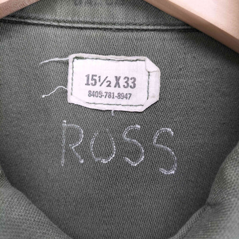 ユーエスアーミー U.S. ARMY スカルプリント ミリタリーリメイクシャツ UTILITY SHIRTS メンズ 15 1/2 X33