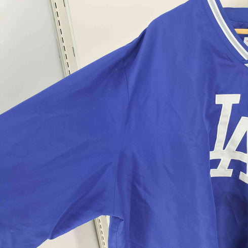 ジェニュインマーチャンダイズ GENUINE MERCHANDISE 裏地メッシュ チームロゴ 両面刺繍 Vネック ドローコード サイドジップ トレーニングウェア メンズ 4XL