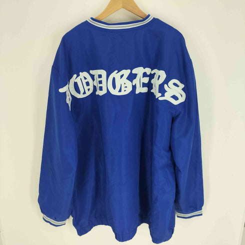 ジェニュインマーチャンダイズ GENUINE MERCHANDISE 裏地メッシュ チームロゴ 両面刺繍 Vネック ドローコード サイドジップ トレーニングウェア メンズ 4XL