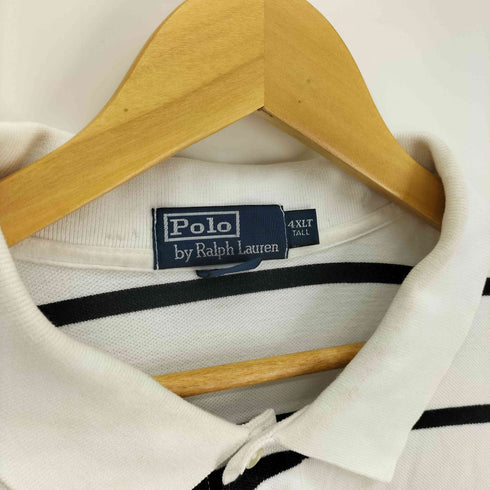 ポロバイラルフローレン Polo by RALPH LAUREN 90S ポニー刺繍 ボーダー コットン S/S ポロシャツ メンズ 4XL