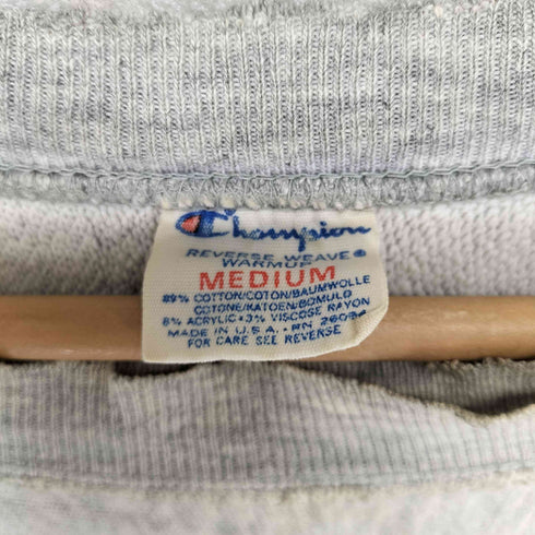 チャンピオン Champion USA製 トリコタグ REVERSE WEAVE 染み込みカプセル カレッジ三段プリント トレーナー メンズ import:M