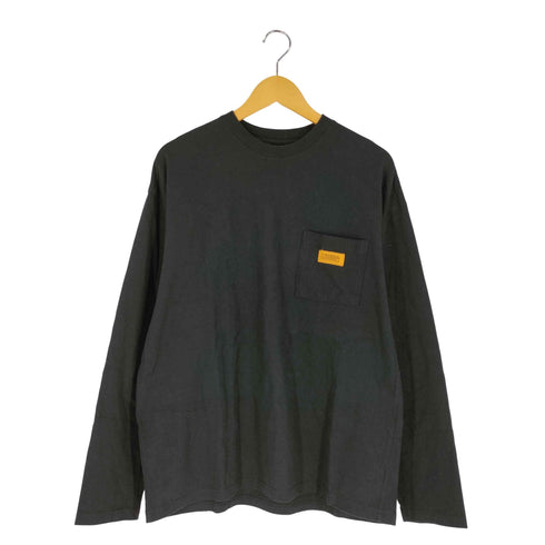 ユニバーサルオーバーオール UNIVERSAL OVERALL ロゴパッチ 胸ポケット クルーネック ロングスリーブ Tシャツ メンズ import:L