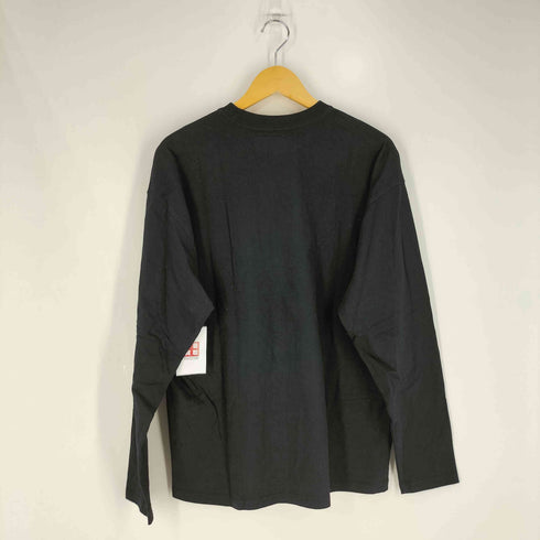 ユニバーサルオーバーオール UNIVERSAL OVERALL ロゴパッチ 胸ポケット クルーネック ロングスリーブ Tシャツ メンズ import:L