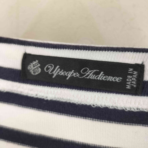 アップスケープオーディエンス Upscape Audience バスクフレンチボーダー ボートネック 長袖 Tシャツ メンズ JPN:L