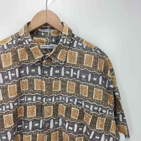 burma bibas 総柄 コットン半袖tシャツ メンズ JPN:L