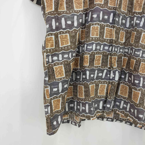 burma bibas 総柄 コットン半袖tシャツ メンズ JPN:L