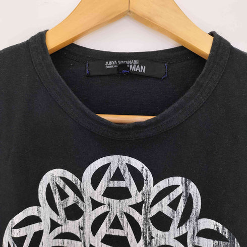 ジュンヤワタナベコムデギャルソンマン JUNYA WATANABE COMME des GARCONS MAN 04ss anarchy アナーキー コットン プリントクルーネックTシャツ メンズ JPN:L