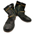 アグ UGG FABRIZIA STUDS ロゴ 型押し スタッズ スウェード サイドジップ ショート ブーツ レディース US:5