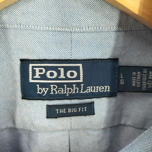 ポロバイラルフローレン Polo by RALPH LAUREN THE BIG FIT 裾ポニー刺繍 ボタンダウンシャツ メンズ import:L
