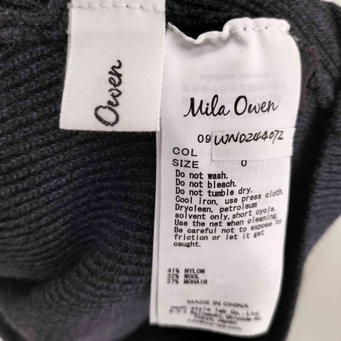 ミラオーウェン Mila Owen 24AW ローゲージ オーバーサイズ モヘアニット プルオーバー レディース JPN:0