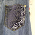 クージー COOGI 90-00S ベロアパッチワーク刺繍デザインデニムパンツ メンズ 38/34