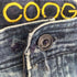 クージー COOGI 90-00S ベロアパッチワーク刺繍デザインデニムパンツ メンズ 38/34