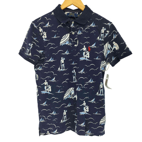 ポロラルフローレン POLO RALPH LAUREN ヨット柄 ポロシャツ メンズ import:S
