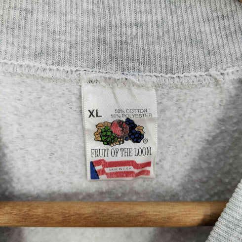 フルーツオブザルーム FRUIT OF THE LOOM 90S USA製 Maltese ドッグプリント ラグランスウェット メンズ import:XL