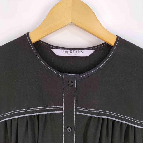 レイビームス Ray BEAMS 配色ステッチギャザーワンピース レディース