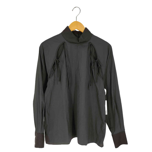 レイビームス Ray BEAMS 22AW ラグラン リボン ハイネック ブラウス レディース