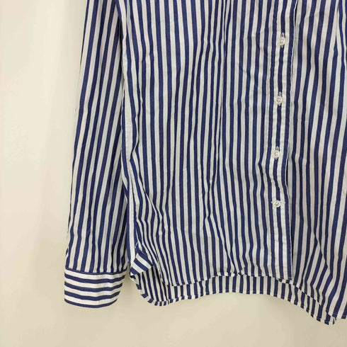 ハンドルーム HAND ROOM ノーカラー ストライプ長袖シャツ レディース JPN:M