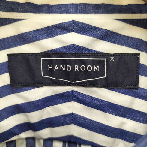 ハンドルーム HAND ROOM ノーカラー ストライプ長袖シャツ レディース JPN:M