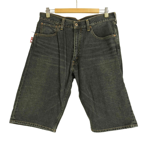 リーバイス Levis 00S 03年製 ジップフライ ブラックデニム ハーフパンツ メンズ 34