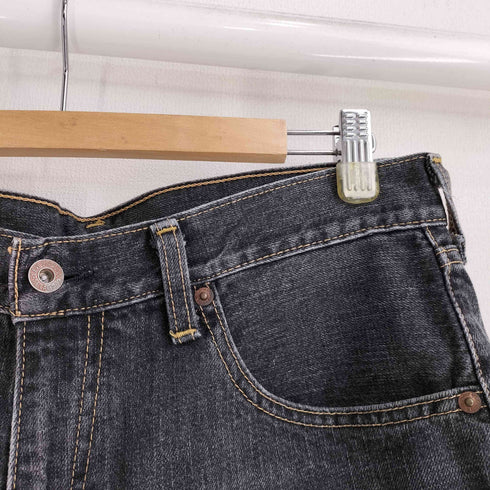 リーバイス Levis 00S 03年製 ジップフライ ブラックデニム ハーフパンツ メンズ 34