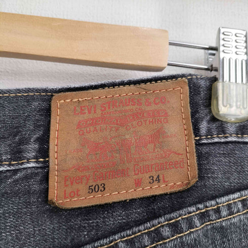 リーバイス Levis 00S 03年製 ジップフライ ブラックデニム ハーフパンツ メンズ 34