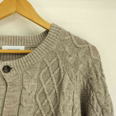 アダムエロペ Adam et Rope 22AW オーバーサイズケーブルニットカーディガン メンズ JPN:M