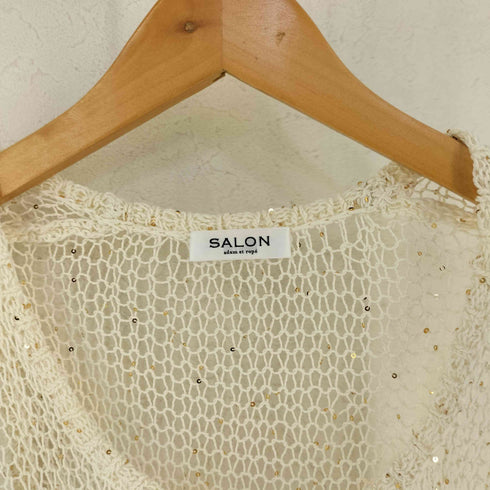 サロンアダムエロペ SALON adam et rope ギマコットンスパンコールベスト レディース FREE