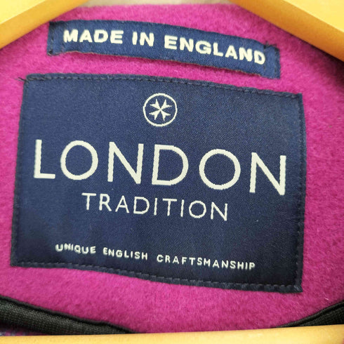ロンドントラディション LONDON TRADITION イギリス製 ノーカラーウールコート レディース 36