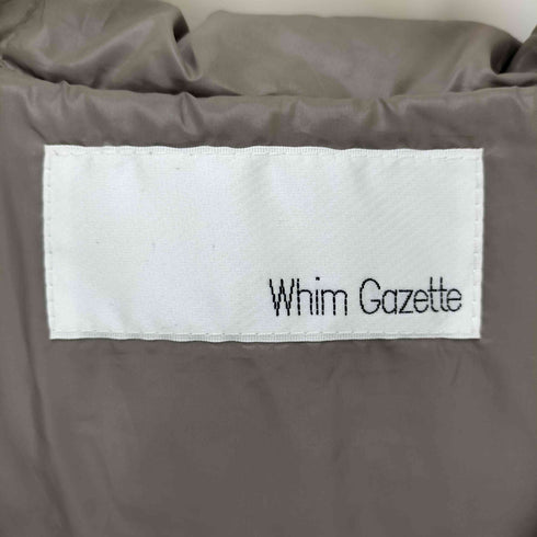 ウィムガゼット Whim Gazette ダブルジップ フーデッド ダウンベスト レディース FREE