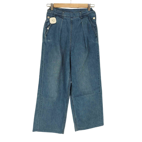 マカフィー MACPHEE タックワイド デニムパンツ レディース 32
