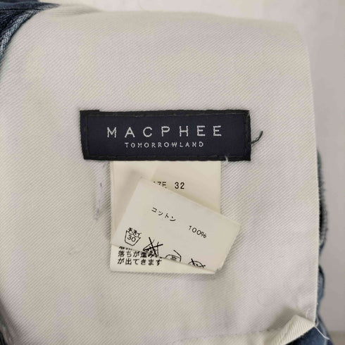 マカフィー MACPHEE タックワイド デニムパンツ レディース 32