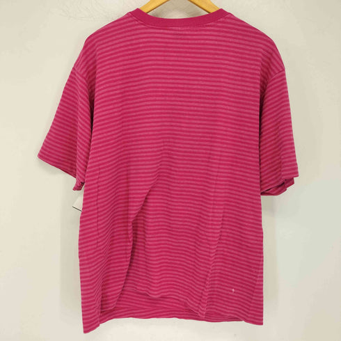 フルーツオブザルーム FRUIT OF THE LOOM USA製 ボーダークルーネックTシャツ シングルステッチ メンズ import:XL