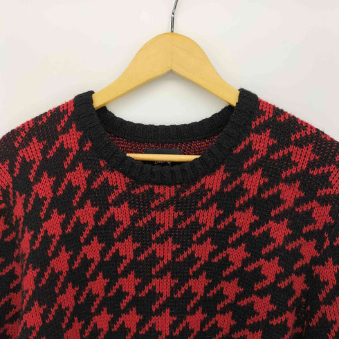 ステューシー Stussy Houndstooth Swaeter ウール アクリル ハウンドトゥース クルーネック ニット 千鳥格子 メンズ import:XL